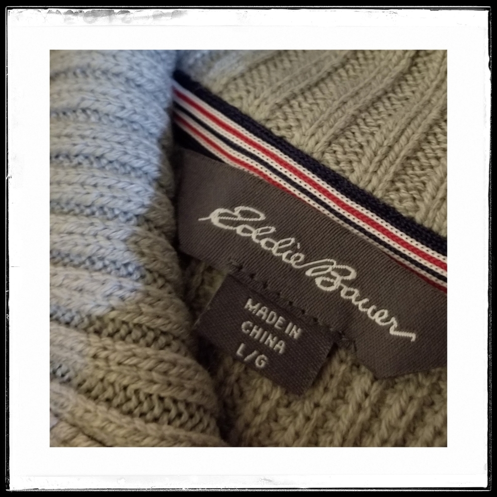 Eddie Bauer*Mens Grey Pullover Sweater - Picture 8 of 10